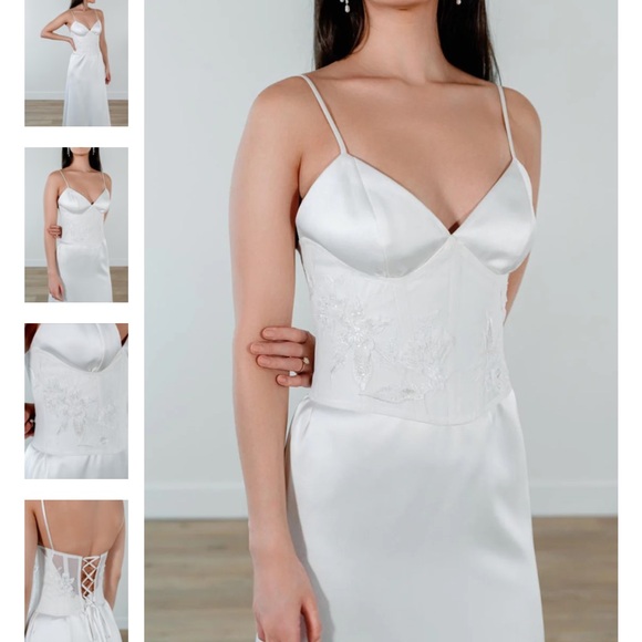 For Love And Lemons White Lace-Up Bra - Picture 6 of 7